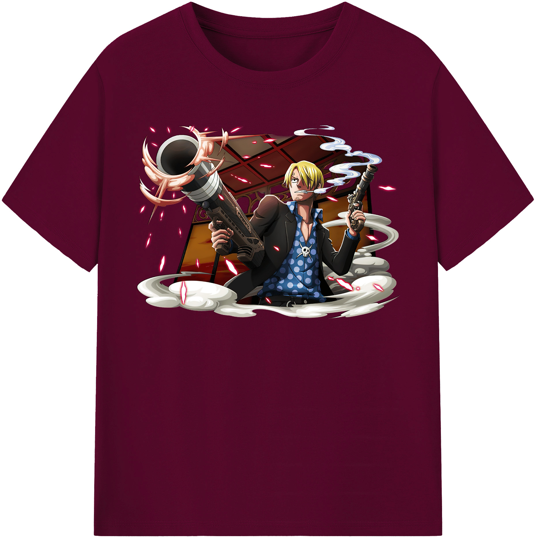 （画像用） ワンピース サンジ ONE PIECE Sanji レディースカジュアルプリントTシャツ（綿100％）